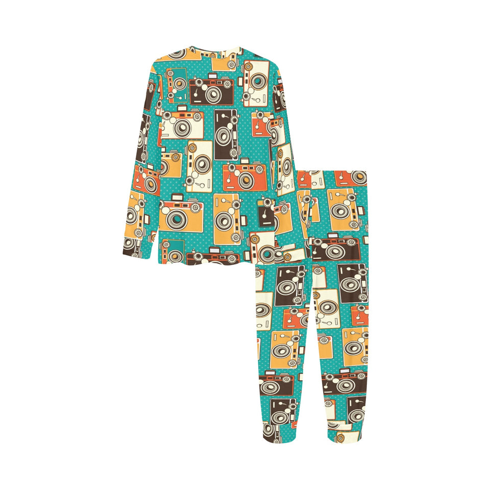 Camera Pattern Print Design 03 Kids' Boys' Girls' All Over Print Pajama Set