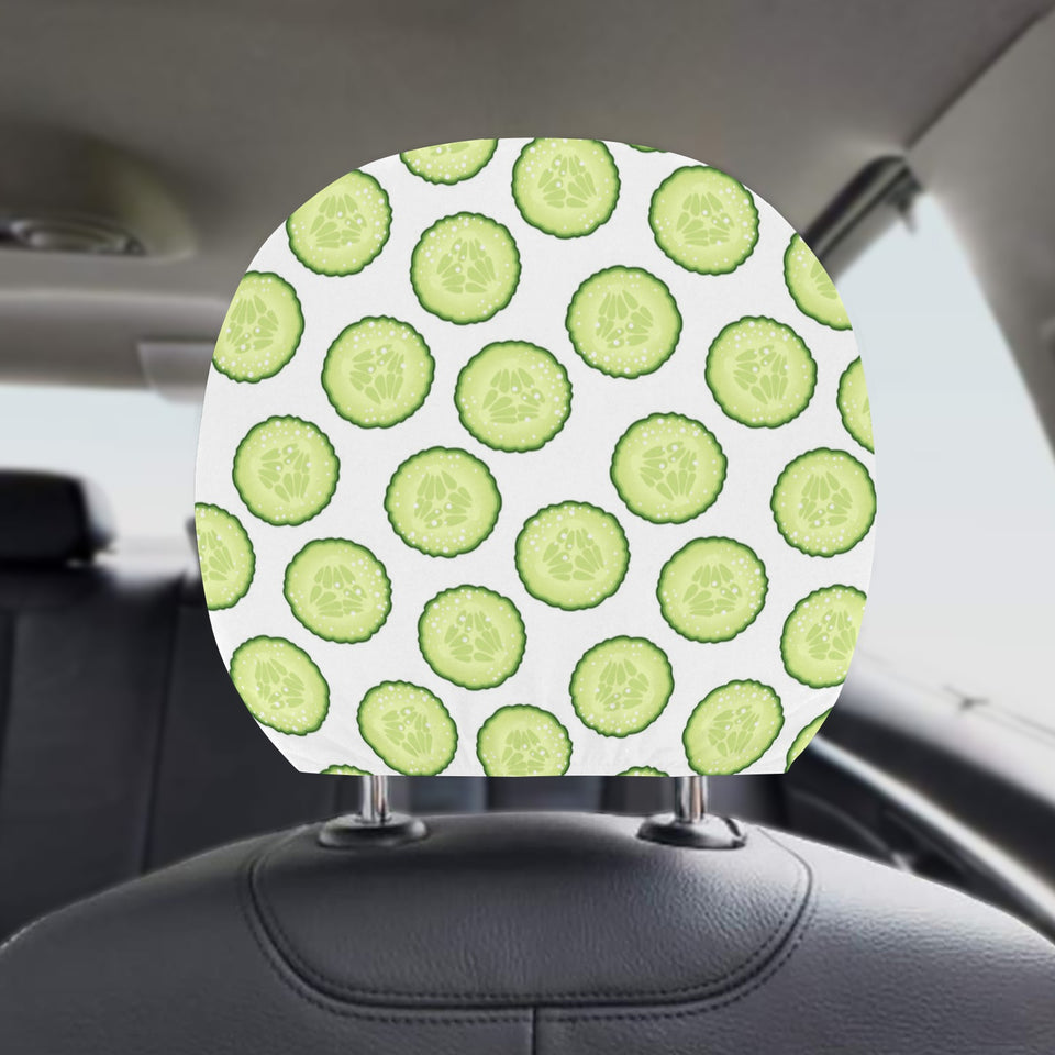 Cucumber slices pattern Car Headrest Cover