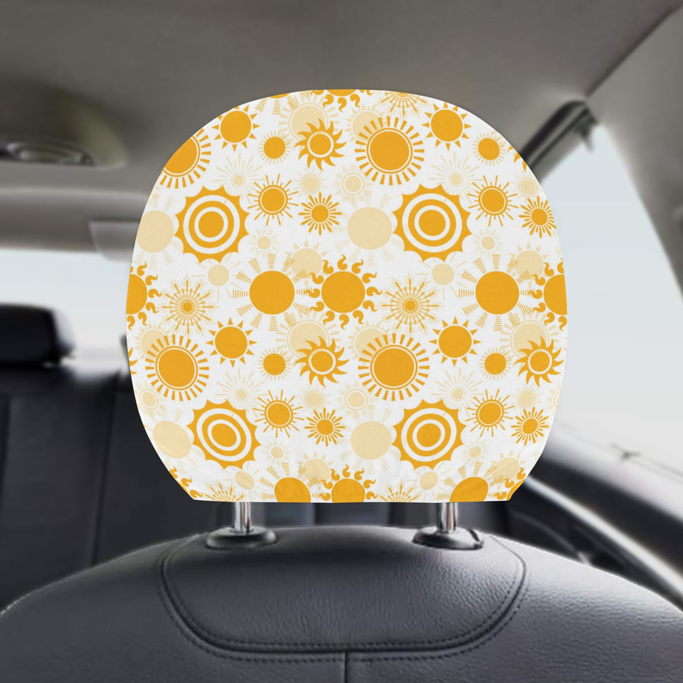 Sun design pattern Car Headrest Cover