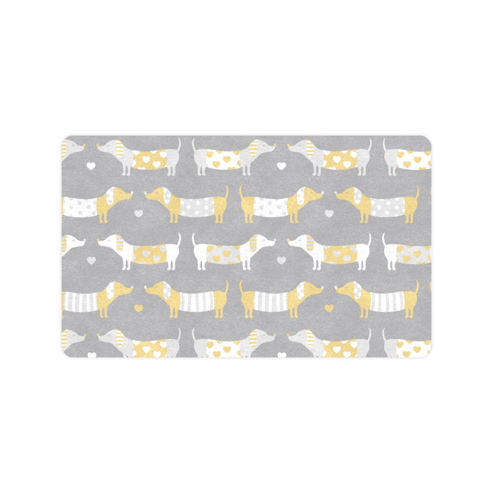 Cute dachshund dog pattern Doormat
