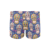 Sugar skull flower pattern Men's Swimming Trunks