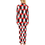 Dice Pattern Print Design 02 Women's Long Pajama Set