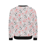 Cute panda ballon heart pattern Men's Crew Neck Sweatshirt
