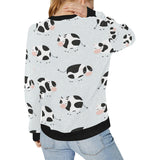 Cute cows pattern Women's Crew Neck Sweatshirt