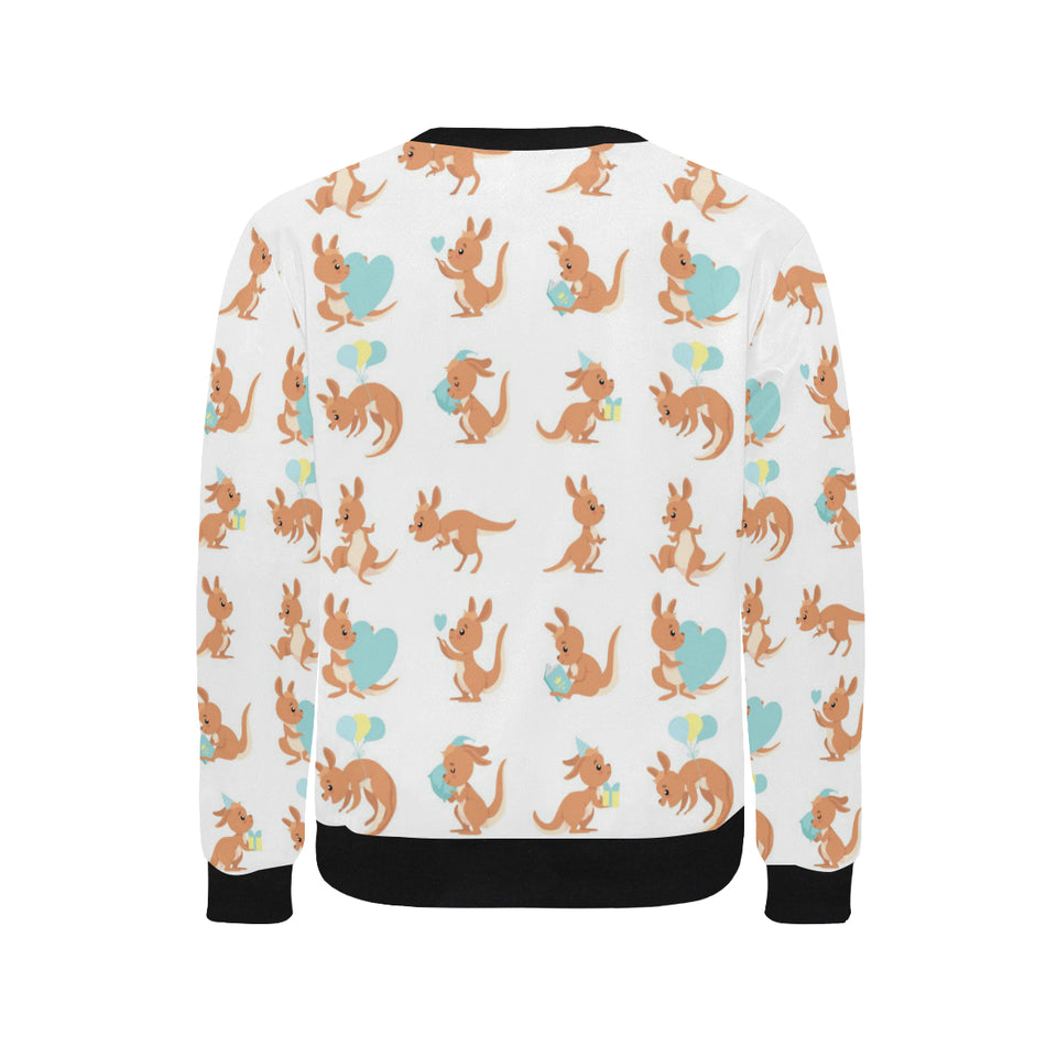 Cute Kangaroo pattern Men's Crew Neck Sweatshirt