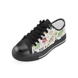 Cute dinosaurs pattern Kids' Boys' Girls' Low Top Canvas Shoes Black