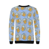 Beer pattern Women's Crew Neck Sweatshirt