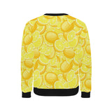 lemon pattern Men's Crew Neck Sweatshirt