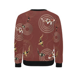 Koi Fish Carp Fish red background Men's Crew Neck Sweatshirt