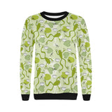 Cute frog dragonfly pattern Women's Crew Neck Sweatshirt