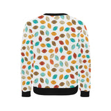 Colorful american football ball pattern Men's Crew Neck Sweatshirt