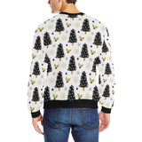 Christmas tree holly snow star pattern Men's Crew Neck Sweatshirt