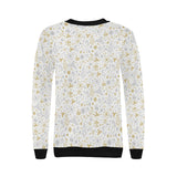 Christmas tree Christmas element Silver gold patte Women's Crew Neck Sweatshirt