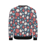 dragon fruits dark blue background Men's Crew Neck Sweatshirt