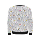 Cute Llama Alpaca pattern Men's Crew Neck Sweatshirt
