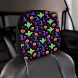 Colorful halloween background Car Headrest Cover