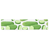 cucumber whole slices pattern Table Runner