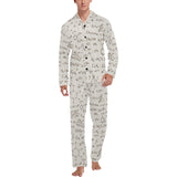 Chemistry Periodic Table Pattern Print Design 04 Men's Long Pajama Set