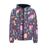 beautiful mermaid Fish jellyfish algae other marin Men's Padded Hooded Jacket