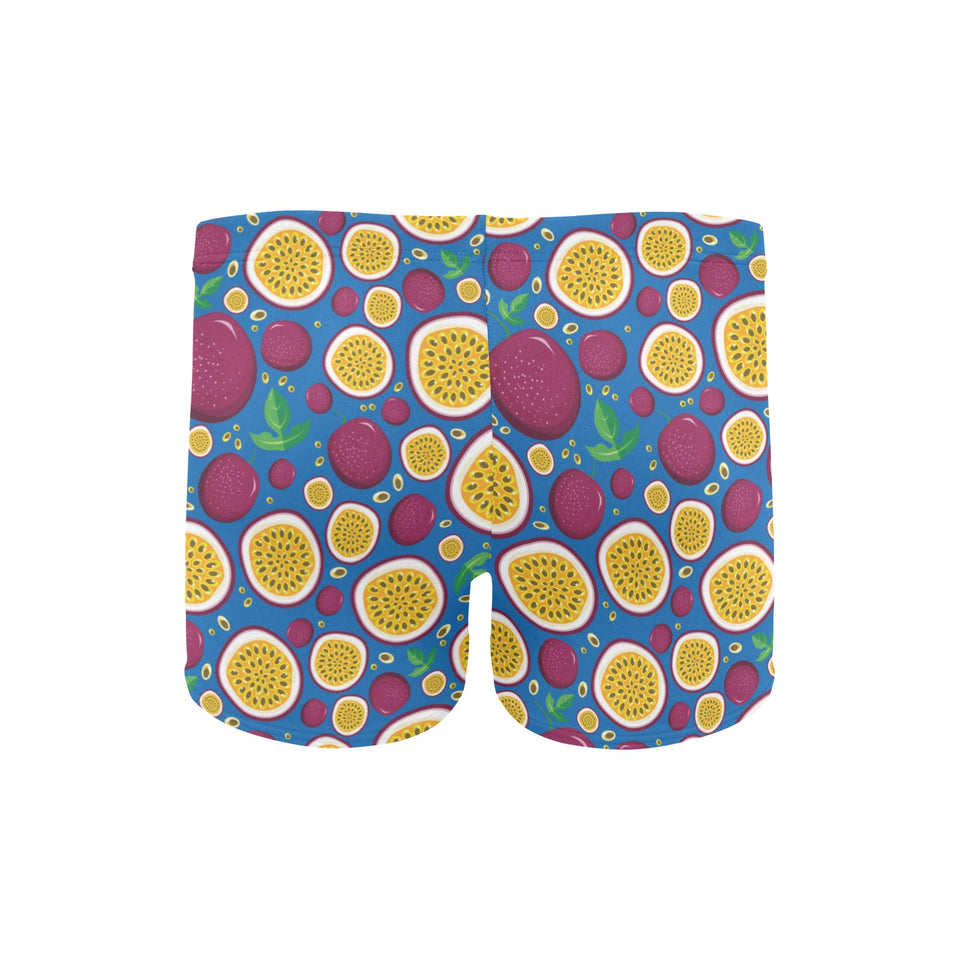 Passion fruit blue background Men's Swimming Trunks