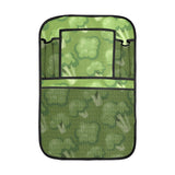 Broccoli pattern green background Car Seat Back Organizer