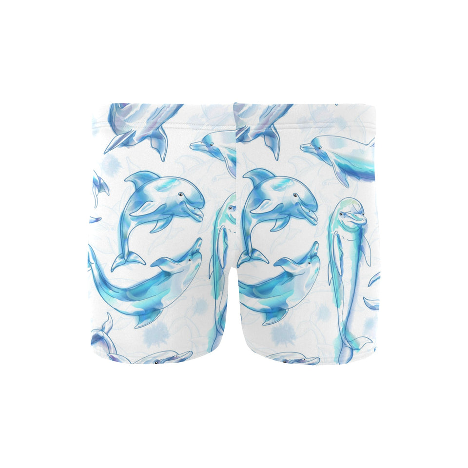 Watercolor dolphin pattern Men's Swimming Trunks