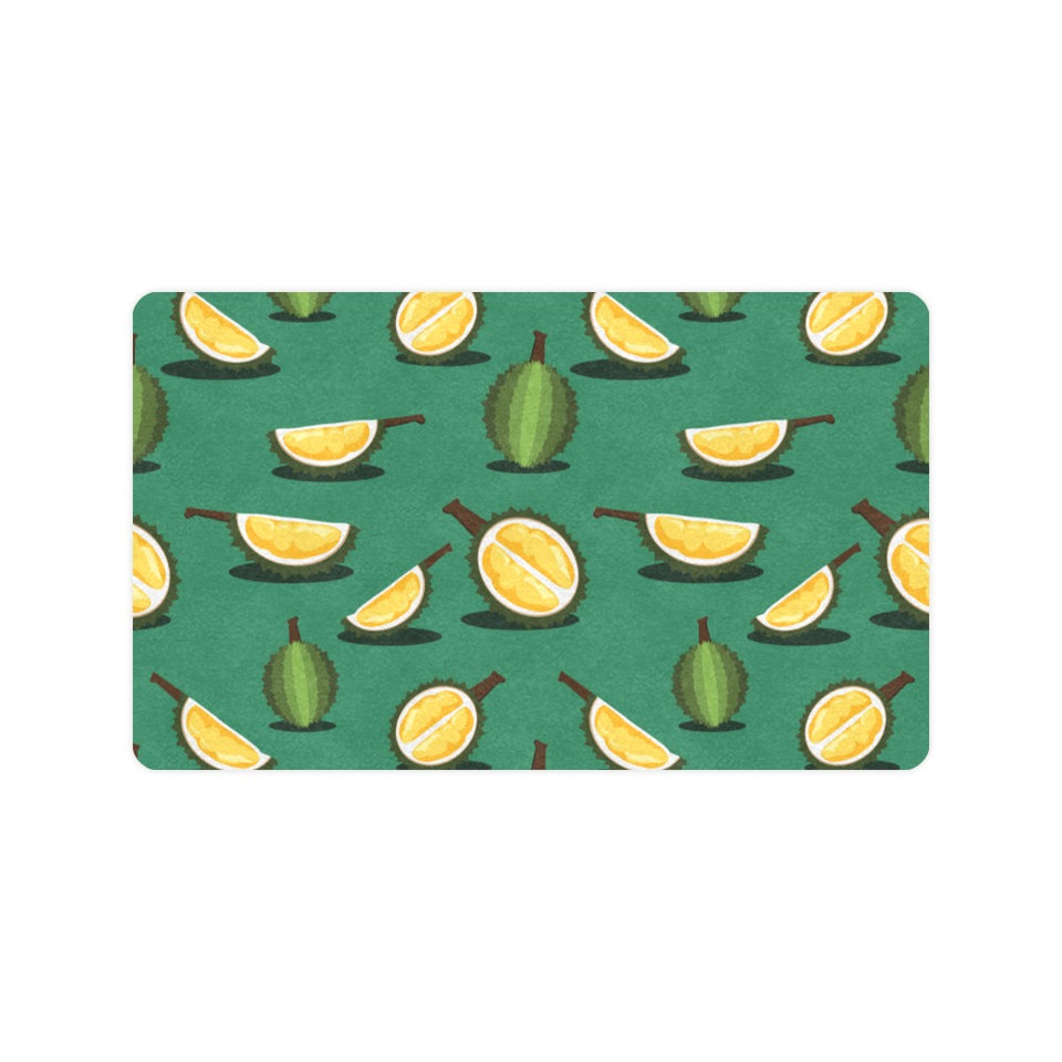 Durian pattern green background Doormat