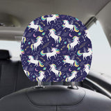Hand drawn cute unicorn star planet Car Headrest Cover
