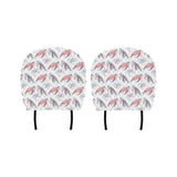 Watercolor sea turtle jellyfish pattern Car Headrest Cover