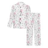 Cute poodle dog star pattern Men's Long Pajama Set