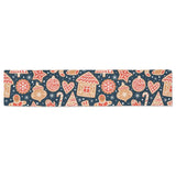 Christmas gingerbread cookie pattern Table Runner