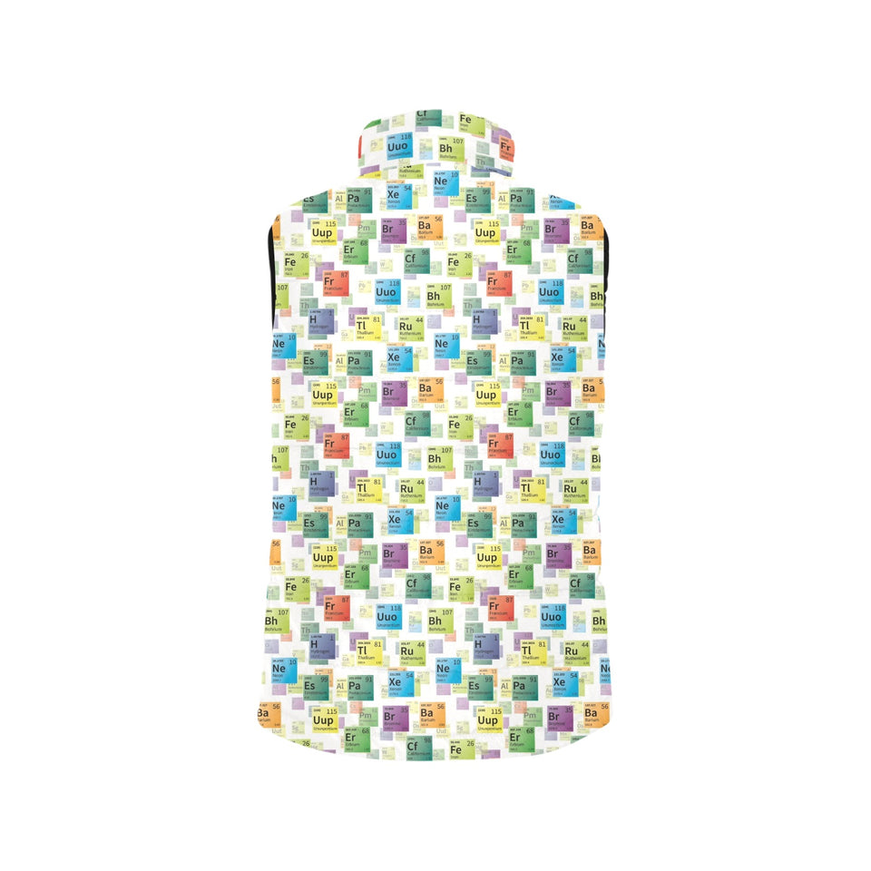 Chemistry Periodic Table Pattern Print Design 05 Men's Padded Vest