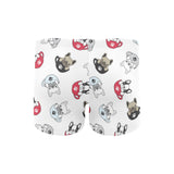 French bulldog cup paw pattern Men's Swimming Trunks