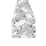 Cute french bulldog head pattern Table Runner