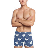 Cute white baby sea lion seal pattern Men's Swimming Trunks