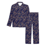 Eggplant Pattern Print Design 04 Men's Long Pajama Set