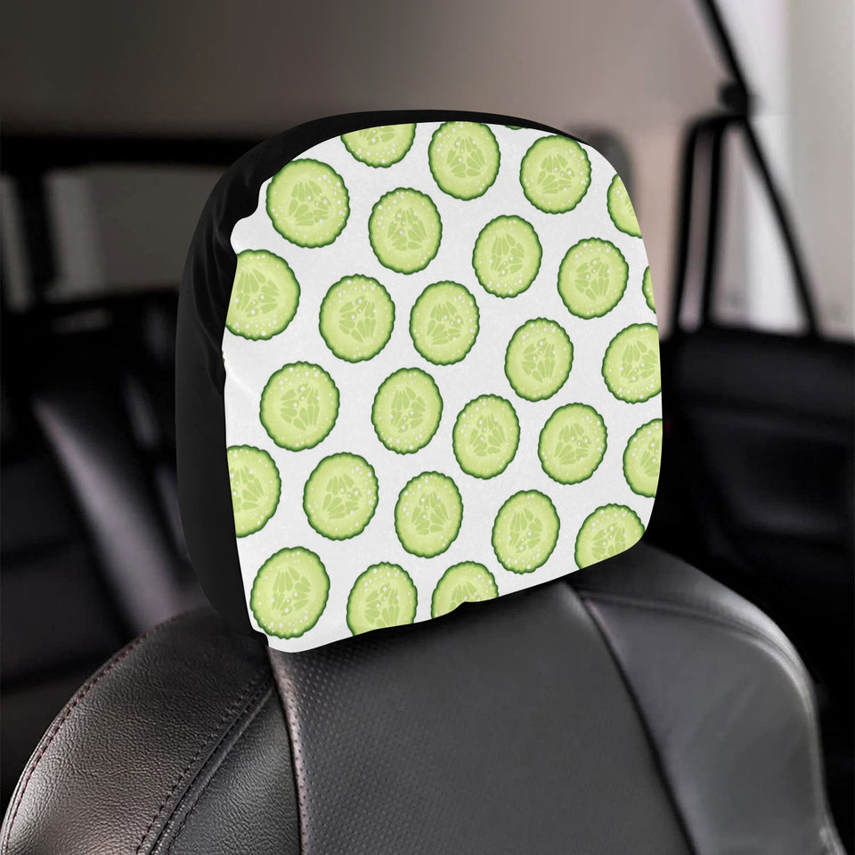 Cucumber slices pattern Car Headrest Cover
