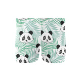 Panda pattern tropical leaves background Men's Swimming Trunks