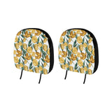 yellow tulips pattern Car Headrest Cover