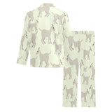 Little young goat pattern Men's Long Pajama Set