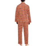 Brick Printed Pattern Print Design 03 Men's Long Pajama Set
