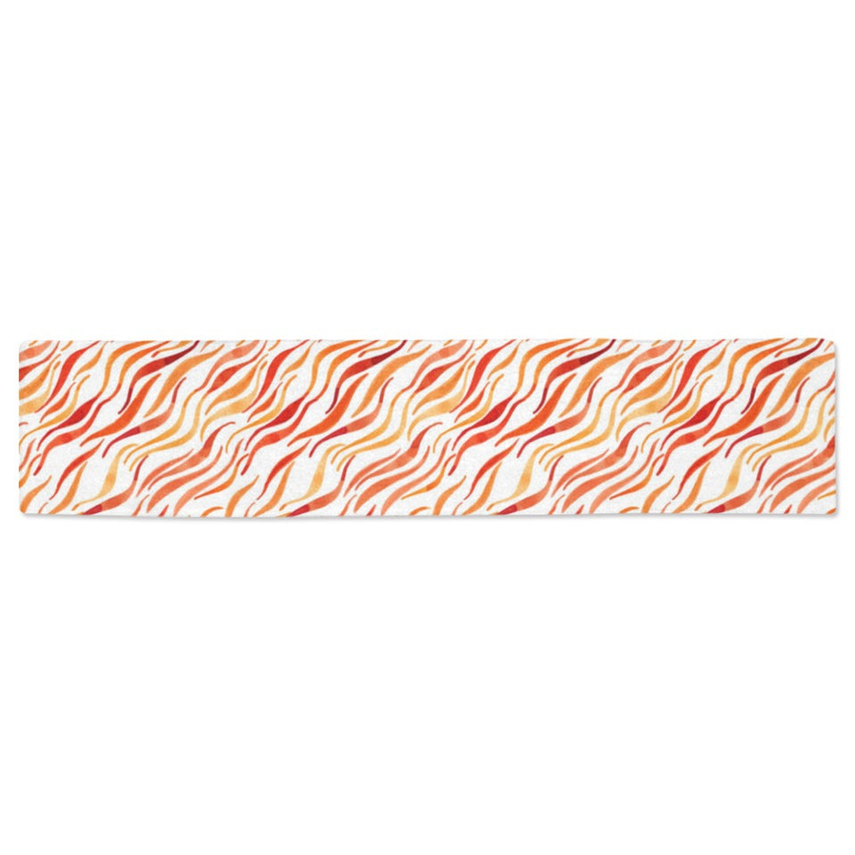 Fire flame watercolor pattern Table Runner