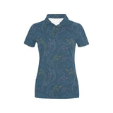Swordfish Pattern Print Design 02 Women's All Over Print Polo Shirt