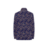 Eggplant Pattern Print Design 04 Women's Long Sleeve Polo Shirt