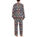 Camper Van Pattern Print Design 02 Men's Long Pajama Set