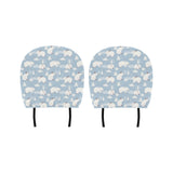 Cute polar bears Christmas decoration pattern Car Headrest Cover