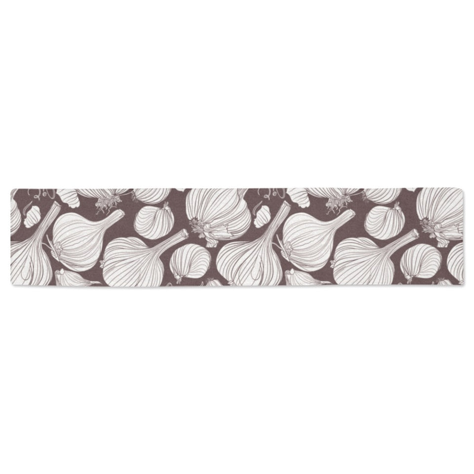Garlic bulb dark background Table Runner