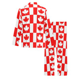 Canada Pattern Print Design 05 Men's Long Pajama Set