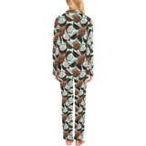 Coconut Pattern Print Design 03 Women's Long Pajama Set