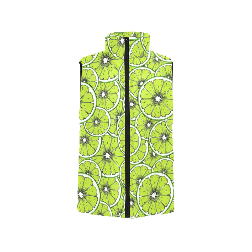 Slices of Lime design pattern Men's Padded Vest